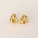 Spot Real Gold Electroplated Titanium Steel Fine Polished Double Layer Exquisite OOTD Gold And Silver Earrings_ipsvogv.com