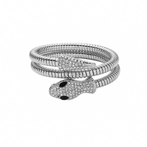 Handpiece shaped punk exaggerated fashion, multi-layer full of diamond snake bracelet, arm bracelet_ipsvogv.com