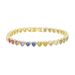 Women's Jewelry Heart Shaped Colored Zircon Tennis Chain Bracelet Popular Hip Hop Jewelry_ipsvogv.com