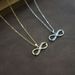 New Micro Inlaid Necklace For Women, New Cross With 8-shaped Circular Symbol Collarbone Chain Selling Well_ipsvogv.com