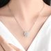 Silver Moissanite Necklace Simple And Fashionable Seven Diamond Flower Clavicle Necklace Female_ipsvogv.com