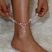 Unisex Popular Style Sexy Fashion Accessories Inlaid With Rhinestones Full Diamond Heart Tassel Anklet For Women_ipsvogv.com