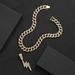 Unisex Trendy Men's Cool Full Diamond Lightning Pendant Necklace Hip Hop Style Street Dance Rap Wear Cuban Chain Necklace_ipsvogv.com