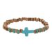 Hot Selling Coconut Shell Wood Chips Pine Stone Cross Men Hip Hop Handmade Beaded Elastic Wooden Bracelet_ipsvogv.com