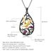 Bird's Paradise Original Design Pendant Topaz High End Accessories S925 Sterling Silver Natural Garnet Necklace_ipsvogv.com