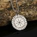 Men's Fashion Personalized Stainless Pendant Necklace Viking Odin Logo Compass Titanium Steel Clothing Neckchain_ipsvogv.com