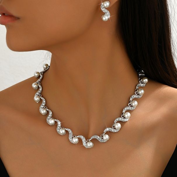 2025 Women's Pearl S-shaped Jewelry New Bride Wedding Accessories_ipsvogv.com