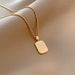 Titanium Steel Black Block Hanging Tag Necklace Fashion Letter Sweater Chain Women_ipsvogv.com