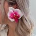 New rural simulation butterfly orchid earrings women, sweet and exaggerated vacation style flower necklace for women_ipsvogv.com