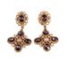 Vintage Earrings With Diamonds, Glass Tassel Earrings, Elegant French Court Style, High End_ipsvogv.com