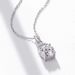 S925 Silver Moissanite Diamond Pendant Simple Four Claw Diamond Pendant Round Diamond Clavicle Chain Wedding Gift_ipsvogv.com