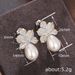 Cao Shi' Leaf Pearl Are Parkling And Inlaid With Zircon Earring. Women' Light Luxury Tyle Elegant_ipsvogv.com