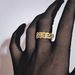 INS Wind Gold Plated Cuban Chain Zircon Titanium Steel Ring_ipsvogv.com