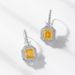 Square Ice Flower Cut High Carbon Diamond Earrings S925 Silver Earrings For Women_ipsvogv.com