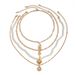 Temperament Pearl Bead Love Fish Bone Pendant Fashionable Lock Shaped Key Collarbone Necklace_ipsvogv.com