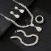 Women's Earrings Necklace Bracelet Three-Piece Bridal Jewelry Set Luxurious High-End Accessories_ipsvogv.com