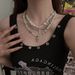 Multi Layer Pearl Necklace For Women, Niche Punk Style, Cross Clavicle Chain, Fashion, Versatile Necklace Accessories_ipsvogv.com
