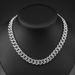 Special Offer Classic Silver 12mm Shaped Men's And Women's Hip Hop Trendy Full Diamond Cuban Necklace_ipsvogv.com