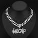 New Fashion Flame Letter NOCAP Purple Diamond Hip Shop Personalized Necklace Pendant_ipsvogv.com