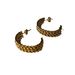 Unisex Fashionable Niche Electroplated Titanium Steel Three Layer Twisted Super Bright C Earrings_ipsvogv.com