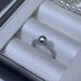 Natural Seawater Akoya Genuine Linen Aurora Round S Pure Silver Open Ring High-end Fashion Personality_ipsvogv.com