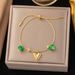 Hot Selling Round Bead Agate Geometric Element Pendant With Niche Design, Gold-plated Heart Bracelet For Women_ipsvogv.com