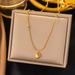 Korean Style Niche Design, Lucky Golden Bean Necklace, Internet Famous Trend, Light Luxury Snake Bone Round Bead Chain_ipsvogv.com