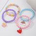 Children's Bracelet Set Ins Style Cartoon Dopamine Style Love Rainbow Stacking Hand Beaded Bracelet_ipsvogv.com