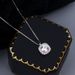 999 Sugar Necklace In Pure Silver For Women, With A Small Diamond Set And Unique Design, Square Bag, Clavicle Chain,_ipsvogv.com