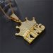 Full Diamond Crown Letter King Necklace Accessory Hip Hop Rap Street Dance Cool Pendant Jewelry_ipsvogv.com