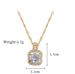 Square Zircon Geometry Light Luxury Style Jewelry Necklace Full Diamond Titanium Steel Accessories Women's_ipsvogv.com