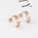Women's Jewelry Luxury Cross Screw Earrings Boutique Classic C Shaped Earrings Inlaid With Diamonds Titanium Steel Female Earrings Jewelry_ipsvogv.com