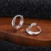 S999 Pure Silver Mobius Plain Hoop Earrings For Women Cold Style Twisted Line Personality Ear Buckle High End Earrings_ipsvogv.com