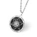 2021 New Drip Oil Round Brand Flower Shaped Leather Rope Necklace Student Couple Small Pendant Men and Women Titanium Steel Jewelry_ipsvogv.com
