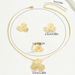 Minimalist women's necklace, ring, jewelry set, niche clover flower design, inlaid zircon earrings_ipsvogv.com