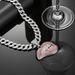 Personalized Full Diamond Red Pendant For Men, Trendy Cuban Chain Hollow Out Alloy Rhinestone Sexy Lip Necklace_ipsvogv.com