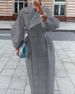 Women's woolen coat intellectual wind pocket lapel winter new solid color lantern sleeve female coat_ipsvogv.com