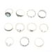 New Aircraft Moon Hollow Carved Leaves And Stars 11 Piece Joint Ring Set_ipsvogv.com