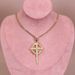 Creative Thorn Cross Rhinestone Necklace Personality Hip Hop Pendant_ipsvogv.com
