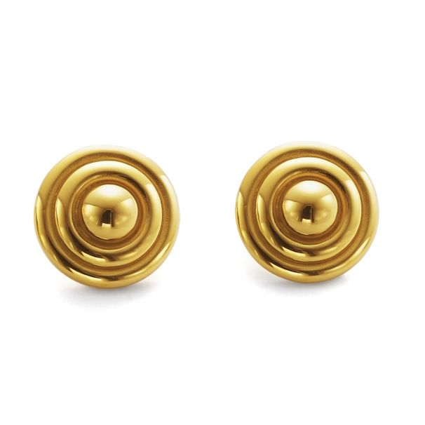 Women’s Jewelry Set Fashion Gold Plated Titanium Steel Retro Simple All Match Circle Earrings_ipsvogv.com