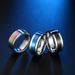 Men's Jewelry Titanium Steel Color Plated Rotatable Ring Rotatable Black Belt Ring_ipsvogv.com