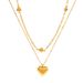 Popular Stainless Steel Double-layer Collarbone Chain With Female Niche Design, Fashionable And Versatile Heart-shaped_ipsvogv.com