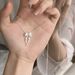 S Pure Silver Bowknot Tassel Ribbon Necklace For Women, Light Luxury Niche Design, High-end Pendant, Simple Clavicle_ipsvogv.com
