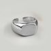 Fashionable Geometric Block Circular Smooth Open Ring Combination For Men's And Women's Personalized Food Rings_ipsvogv.com