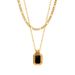 2023 Titanium Steel Gold Plated Non Fading Double Layer Necklace With Fashion And Niche Design Sense Clavicle Chain For_ipsvogv.com