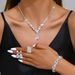 Women’s Jewelry Set Fashion New Fashionable Gold Rose Gold Three Piece Set Zircon Necklace Earrings Bracelet Bridal Set Jewelry_ipsvogv.com