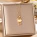 Korean Fashion New Cartoon Cat Eye Stone Rabbit Necklace, Female Niche Design, Titanium Steel Lock Bone Chain Jewelry_ipsvogv.com
