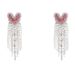 Sweet, Bitter And Spicy Sister Long Love Fringed Earrings, European And American Temperament Trend Rhinestone Earrings, Women's Jewelry Earrings_ipsvogv.com