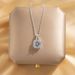 Elegant Square Titanium Steel Inlay Zircon Earrings Necklace_ipsvogv.com