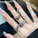 Open Women's New Zircon Ins Style Light Luxury Niche Design Advanced Fashion Personality Exquisite Ring Set_ipsvogv.com